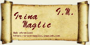 Irina Maglić vizit kartica